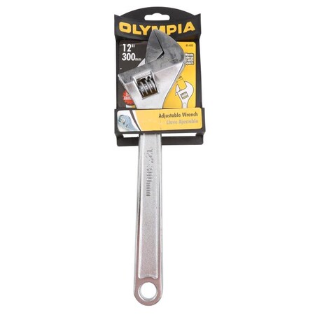 Olympia Tools Adjustable Wrench 12 in.   L 1 pc 01-012